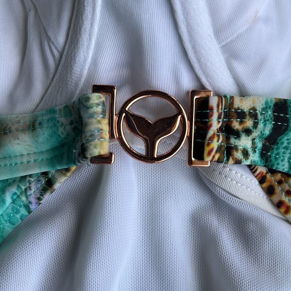 LISA BLUE One Piece Swimsuit size 10 - Picture 4 of 8